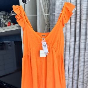 NWT MAGASCHONI organic cotton gauze orange dress